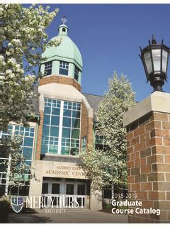 2018-2019 Mercyhurst University Course Catalog