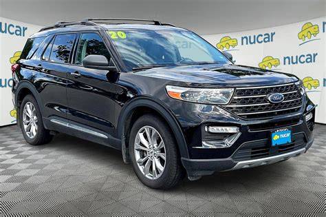 Close-up of the 2020 Ford Explorer XLT engine or wheel, highlighting its performance capabilities
