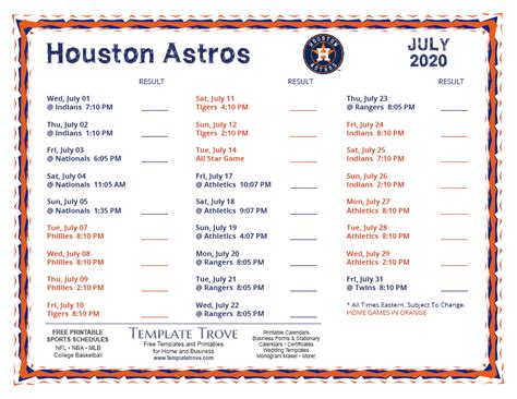 2020 houston astros printable schedule