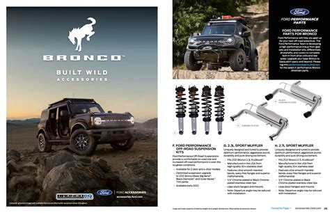 2021 ford bronco sport accessories catalog