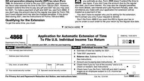 2022 income tax extension form 4868