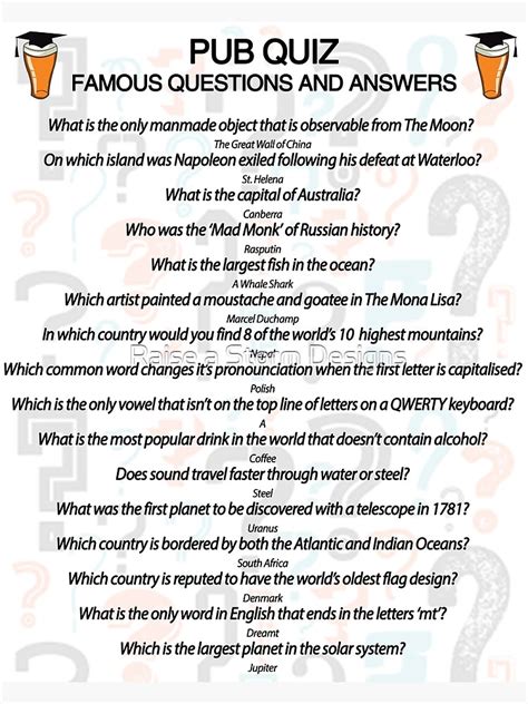 2022 quiz questions and answers printable
