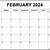 2023 february calendar printable