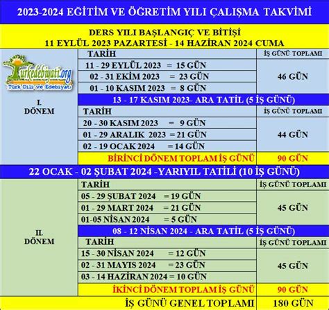 2023 2024 meb iş takvimi