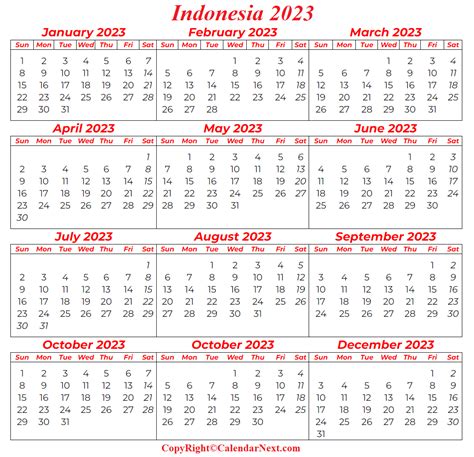 Tahun 2023 Kalender 2023 Indonesia Lengkap Iwanna Fly