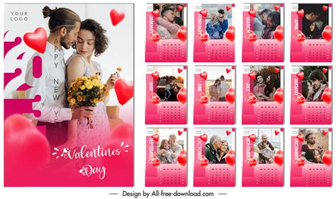 February 2023 Calendar Lovely & Sweet Valentine's Day Etsy in 2022