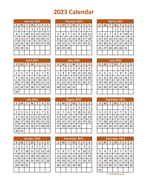 Photo calendar 2023 Free Printable PDF templates