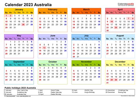 2023 Calendar with US Holidays and Notes (Landscape Layout)