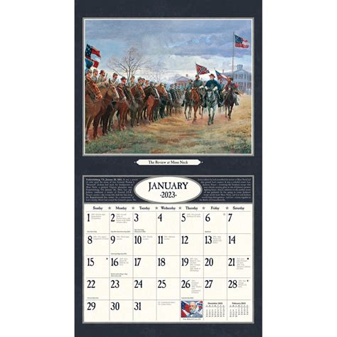 2023 Civil War Calendar