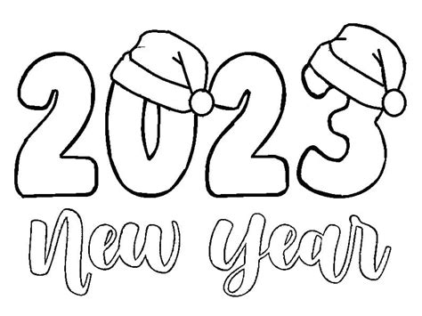 2023 Coloring Page Free Printable