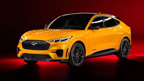 The 2023 Ford Mustang Mach-E accelerating with agility