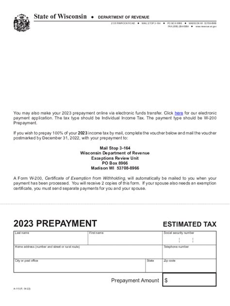 2023 estimated tax vouchers form