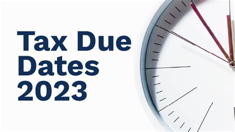 2023 federal taxes due date