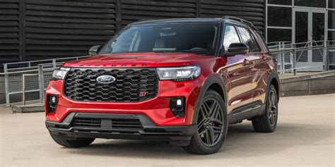 Engine bay of the 2023 Ford Explorer ST showcasing its powerful V6 engine and performance components