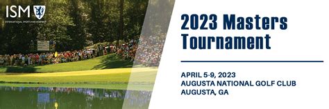 2023 masters golf tournament dates