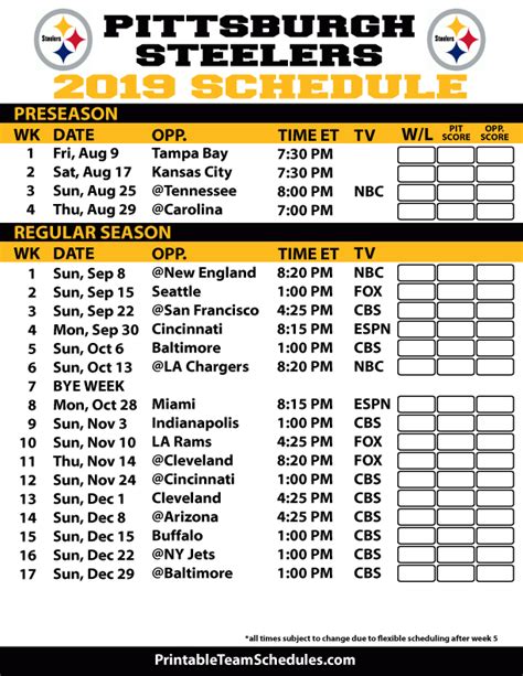 2023 pittsburgh steelers roster printable