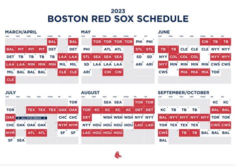 2023 red sox schedule printable