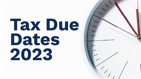 2023 tax due date canada