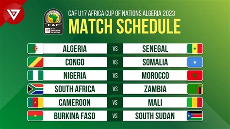 2023 u-17 africa cup of nations schedule
