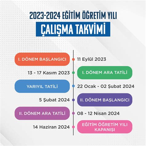 2023 ve 2024 ara tatil ne zaman