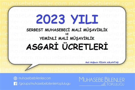 2023 yili muhasebe ücretleri