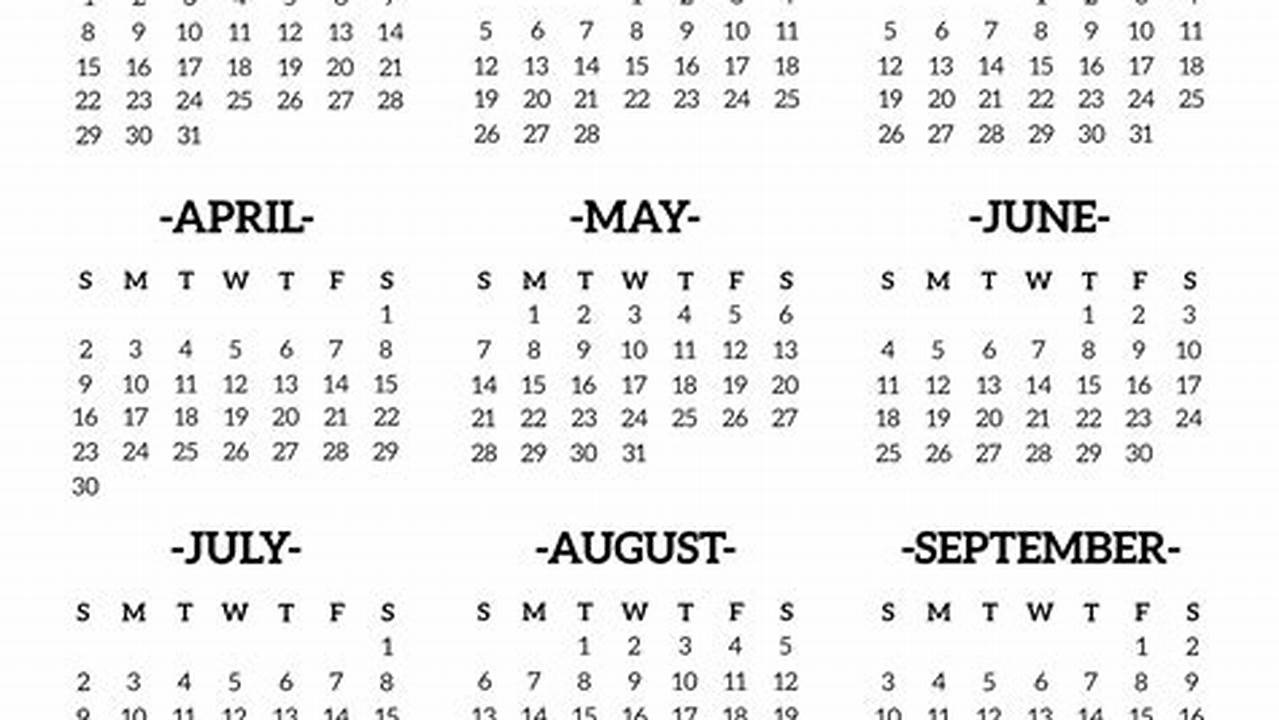 2023-2024 Printable Calendar One Page One