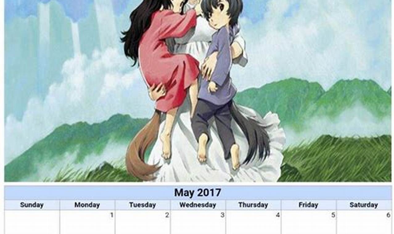 2024 Calendar Anime Free Printable Worksheets