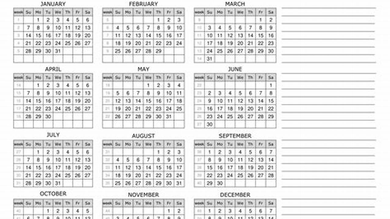 2024 Calendar Numbered Days Calculator Code