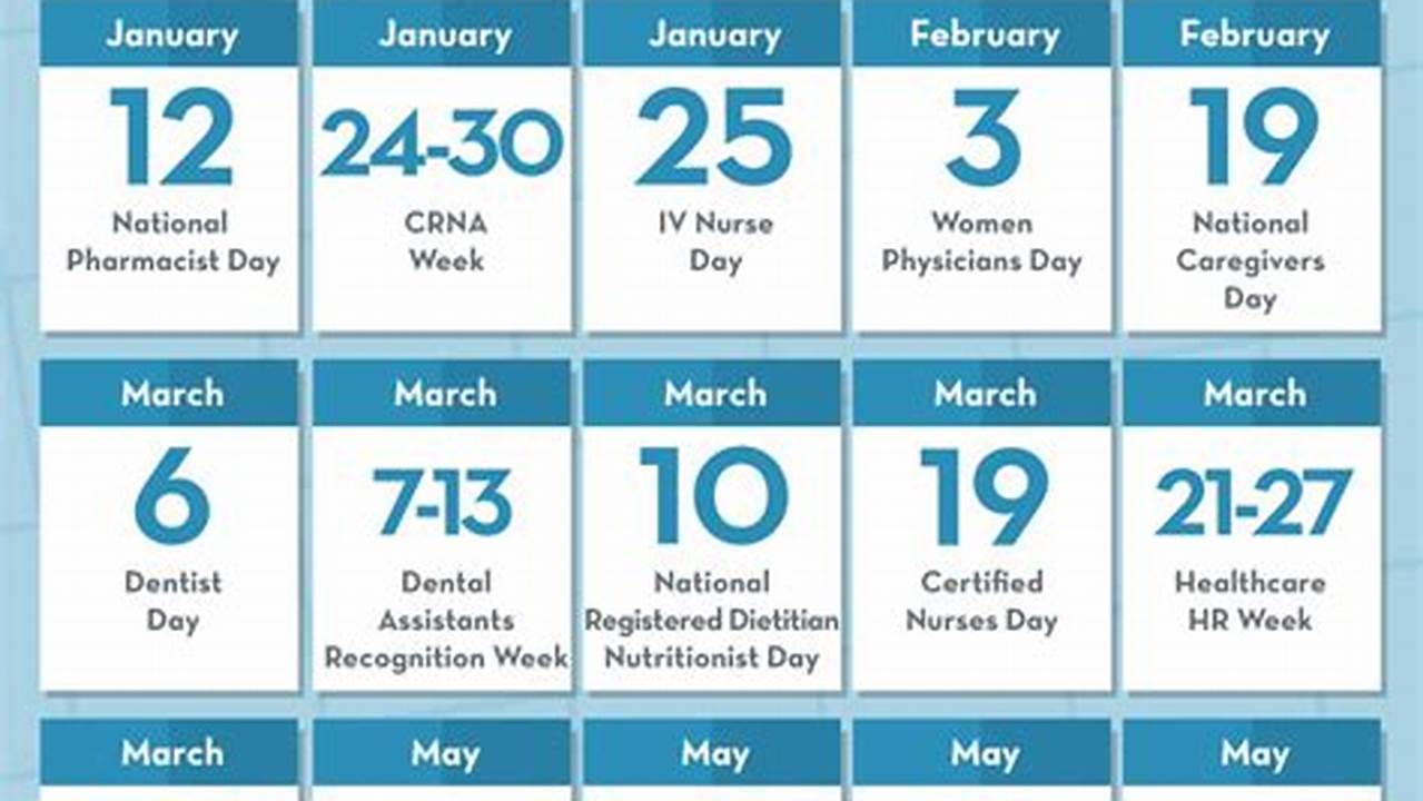 2024 Calendar Of Healthcare Recognition Days Calculator