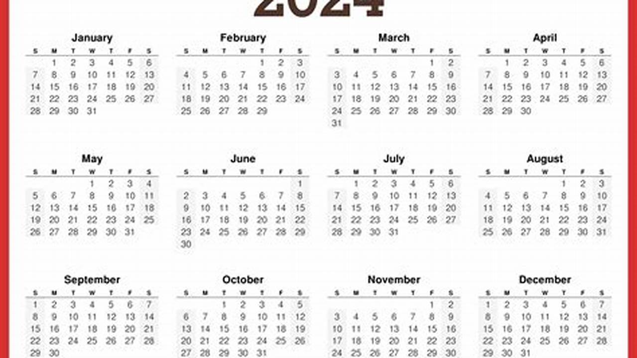2024 Calendar Pdf With Notes Free