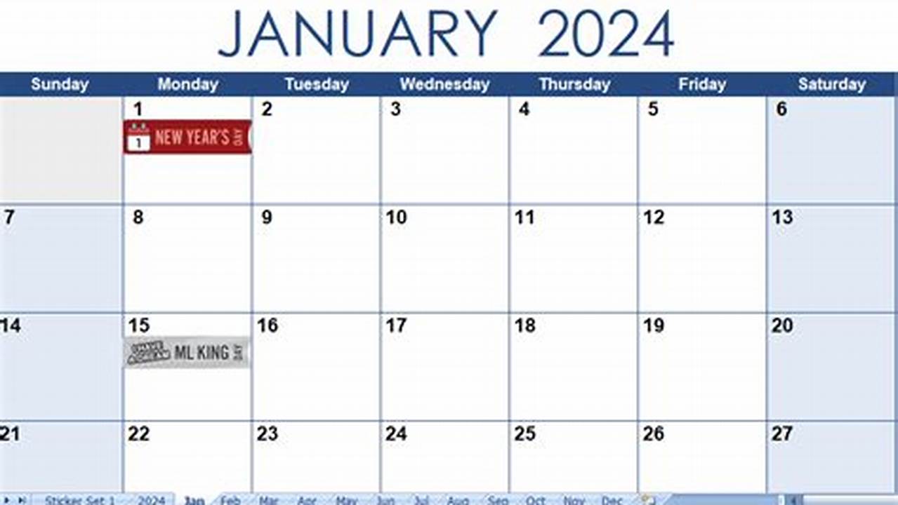 2024 Calendar Template Word Excel Template