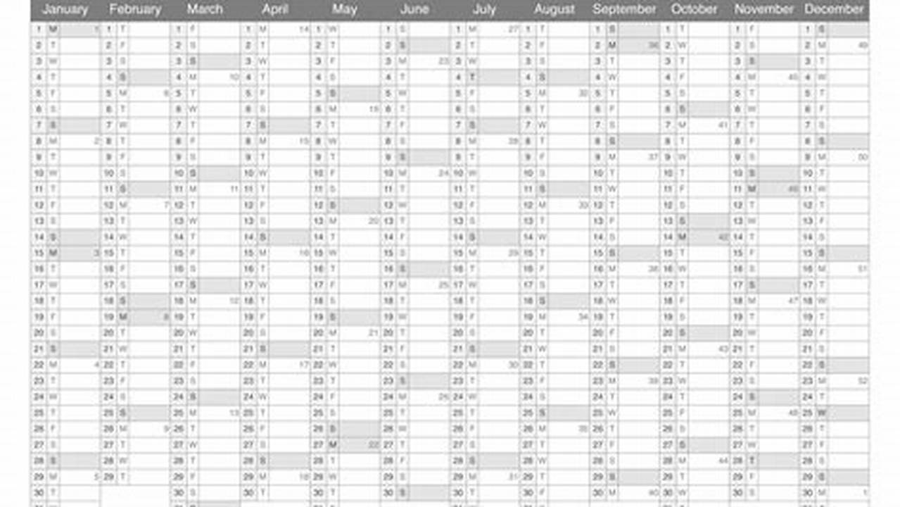 2024 Calendar With Week Numbers Excel Pdf Format