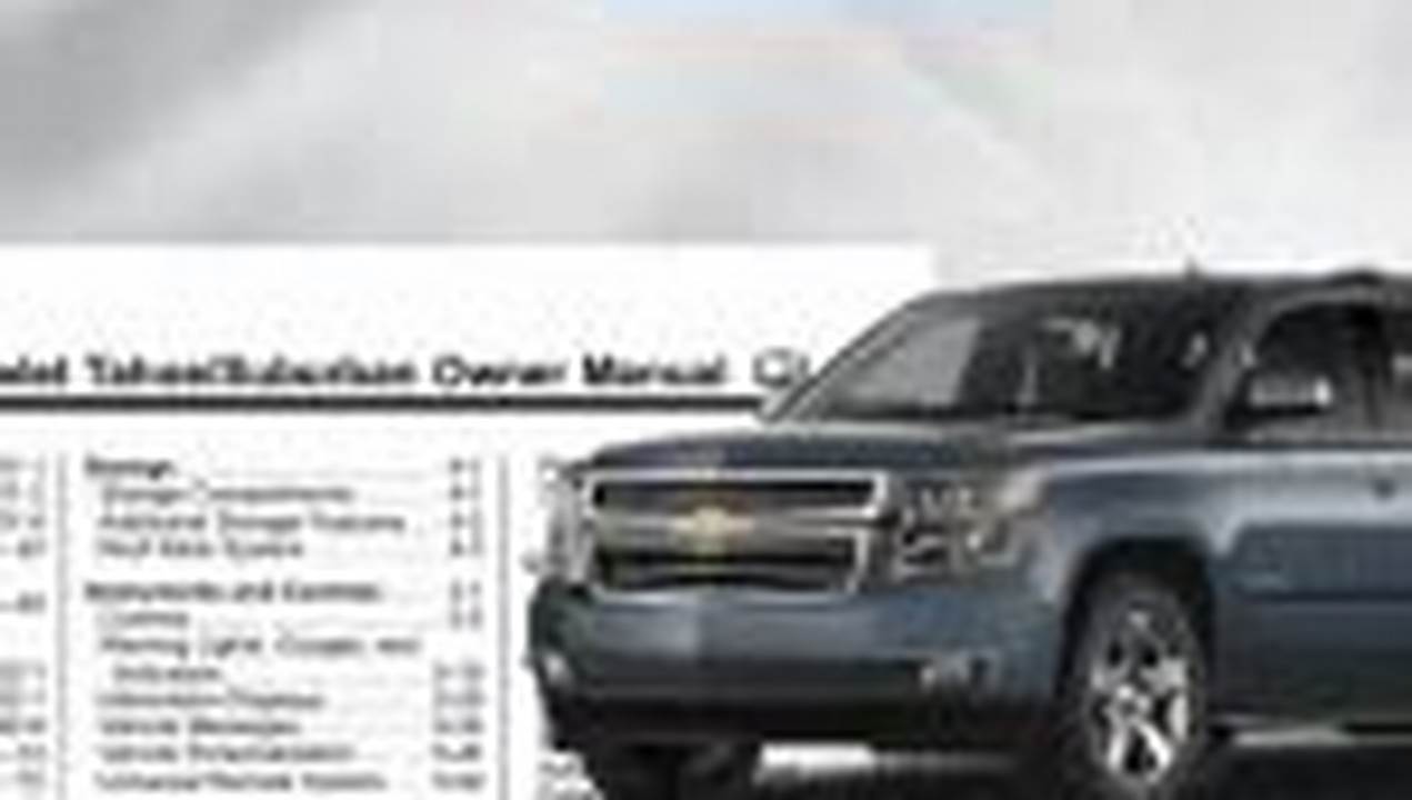 2024 Chevy Tahoe Owners Manual Pdf Download
