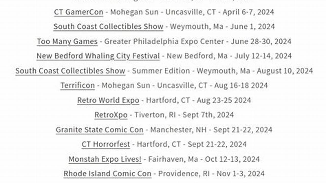2024 Convention Schedule