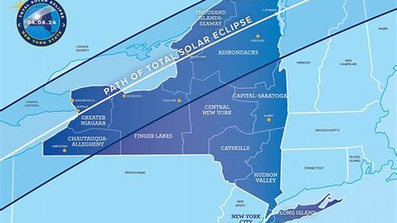 2024 Eclipse Path Map Ny