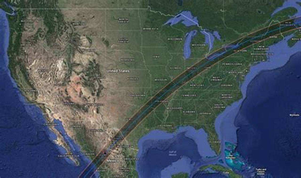 2024 Eclipse Path Of Totality Interactive Map Usa
