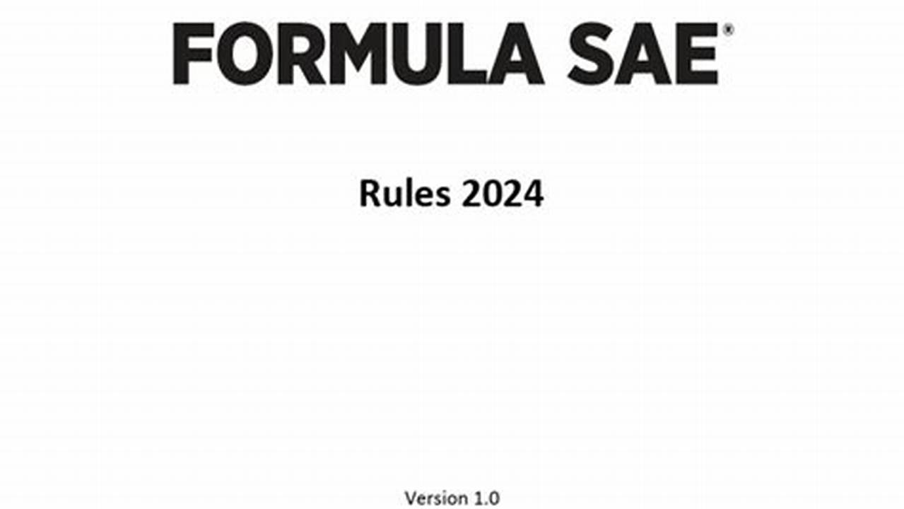 2024 Fsae Rules Changes Pdf