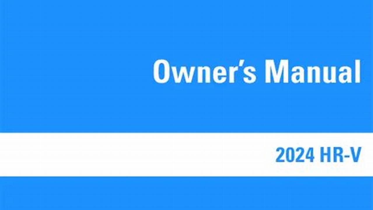 2024 Hrv Owners Manual