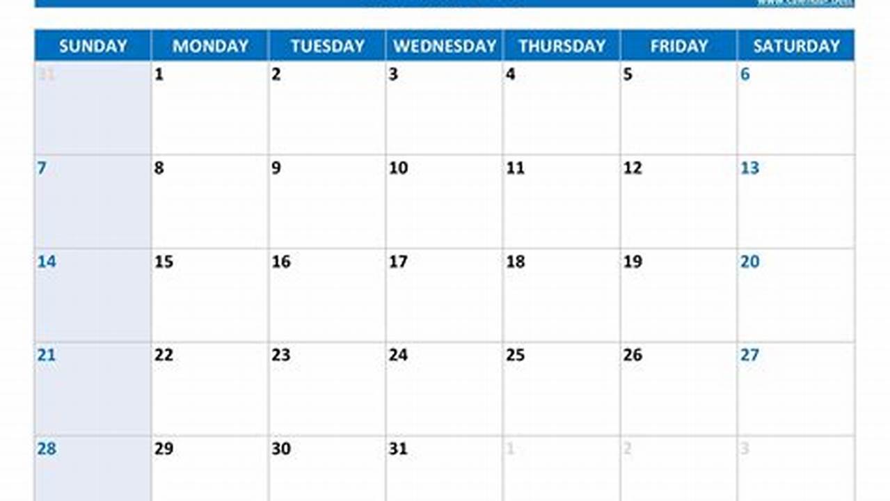 2024 January Calendar Excel Pdf Printable