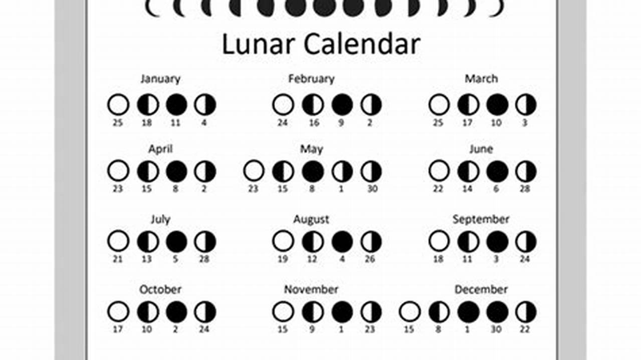 2024 Lunar Calendar Printable Free Excel Data