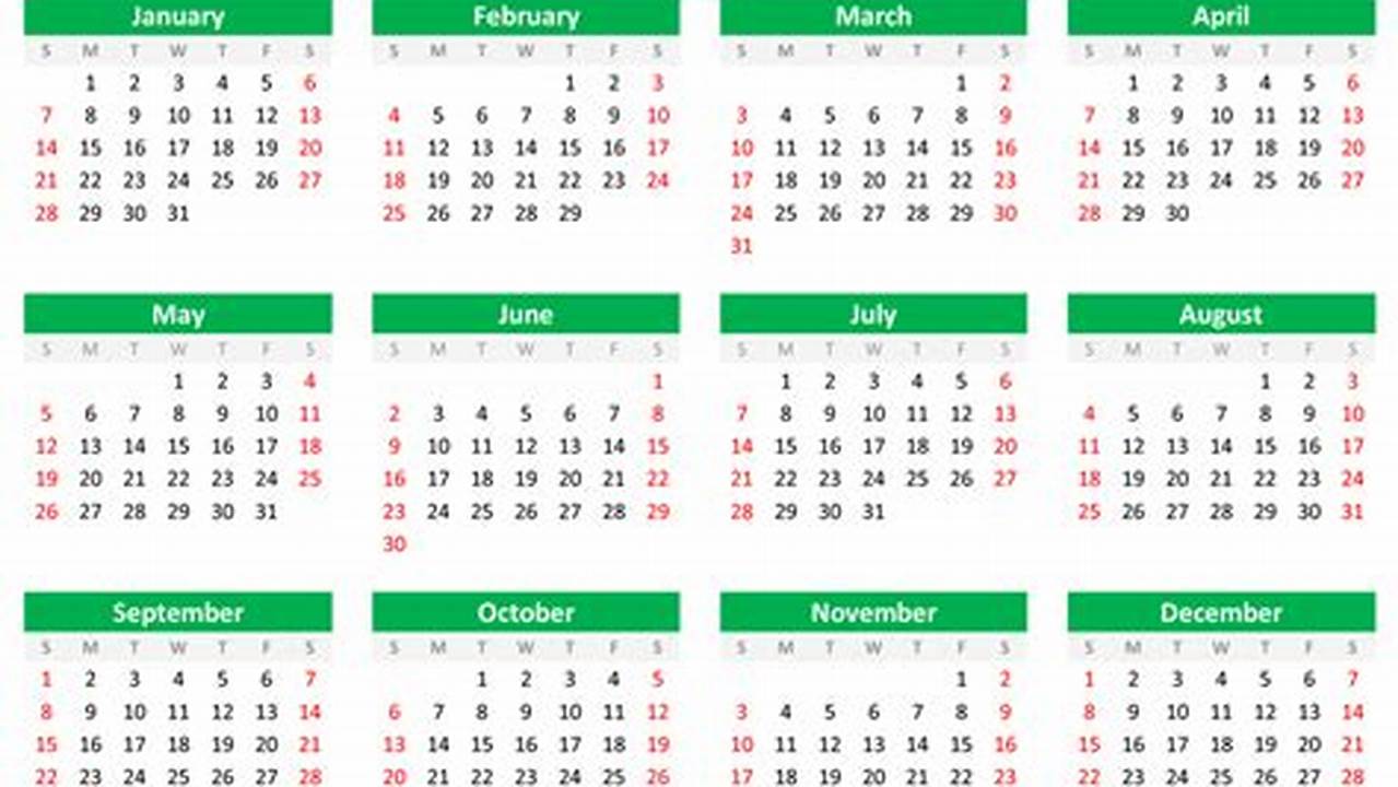 2024 Printable Calendar Landscape Format Pages