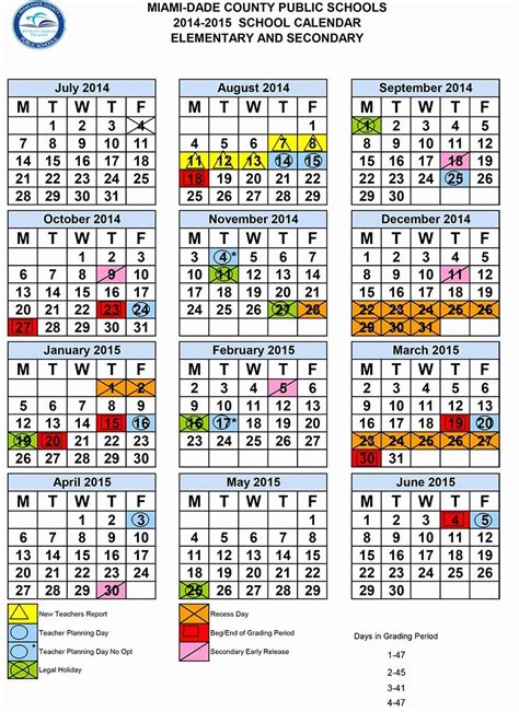 Calendario Escolar 2021 A 2022 Miami Dade School Year Calendar 2017