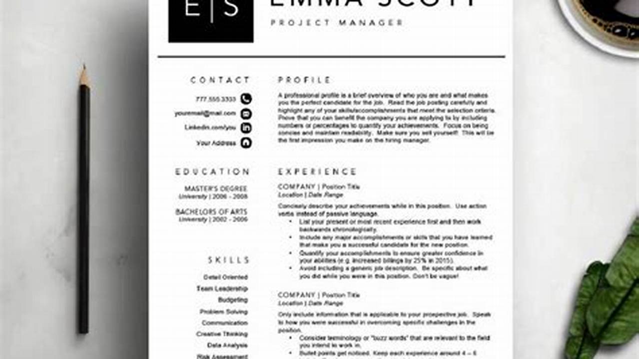 2024 Resume Examples Templates Design