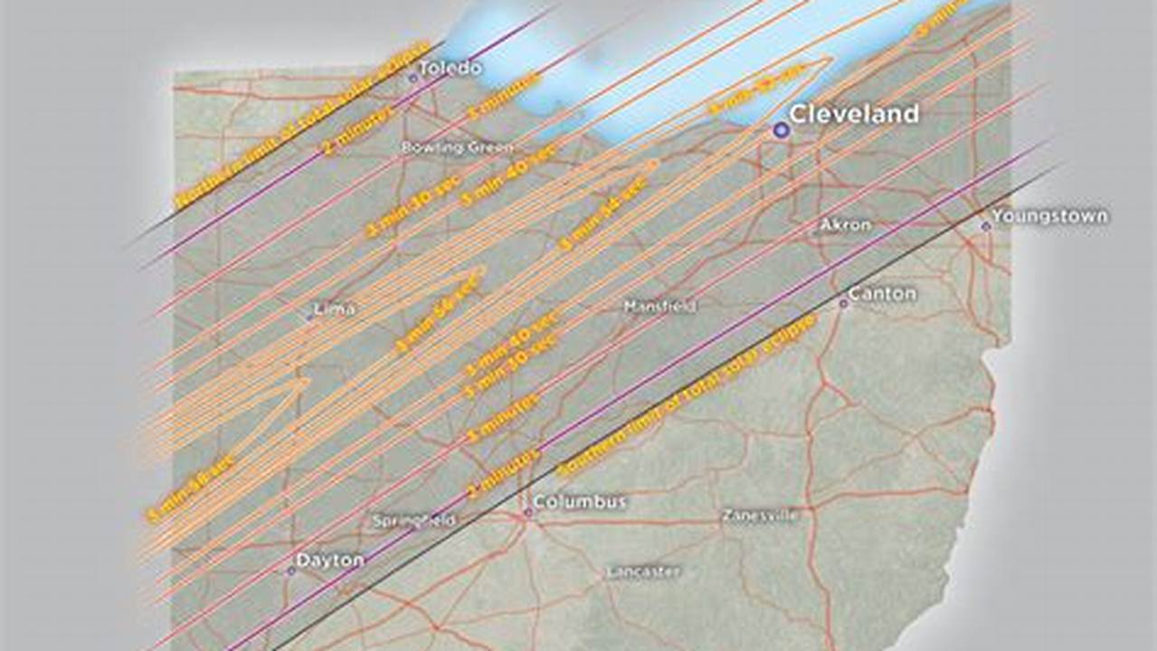 2024 Solar Eclipse Google Map Ohio State Map