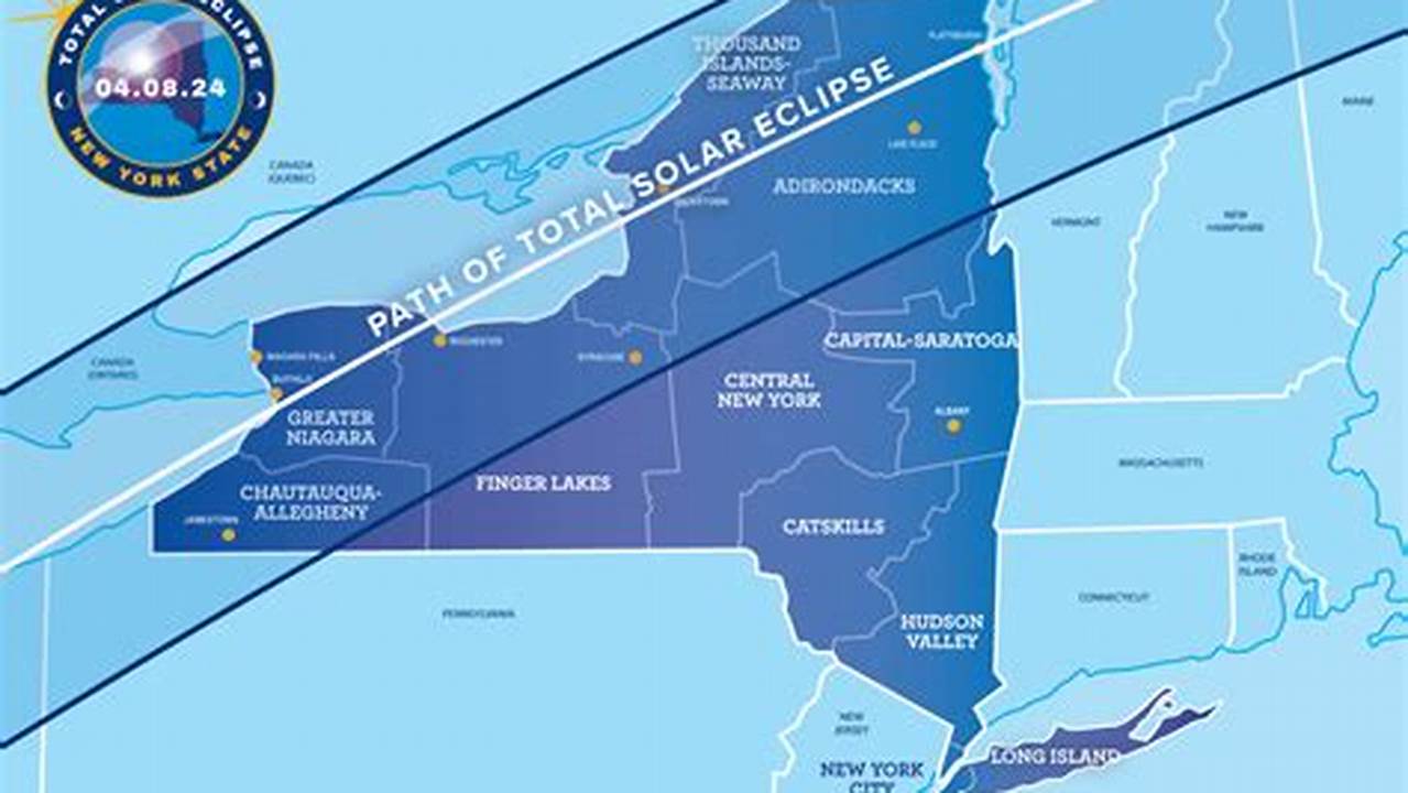2024 Solar Eclipse Path New York State Map Live