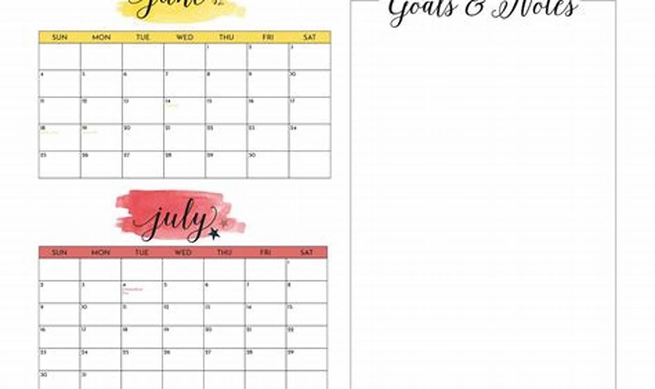 2024 Summer Calendar Templates For Onenote