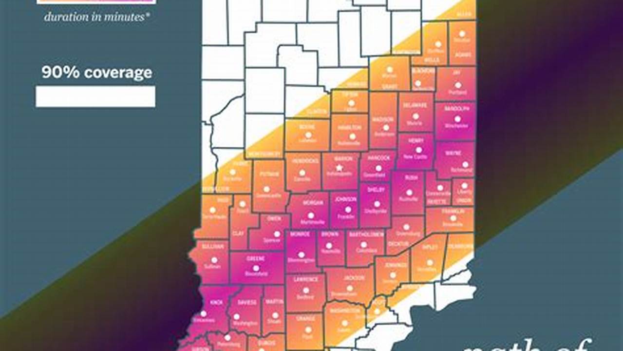 2024 Total Eclipse Path Indiana