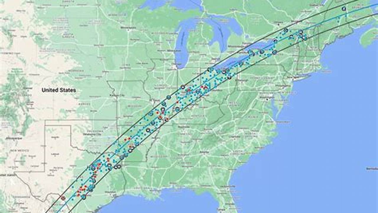 2024 Total Solar Eclipse Path Interactive Map Usa