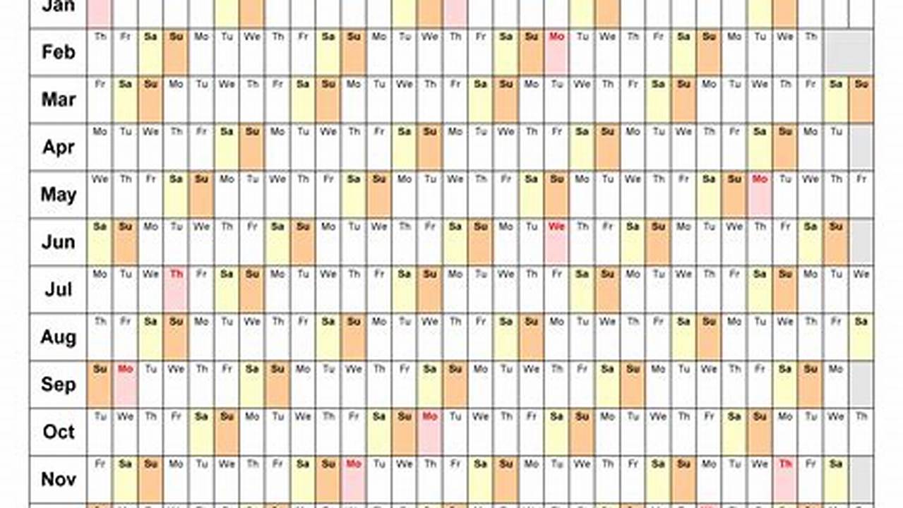 2024 Weekly Calendar Excel Printable