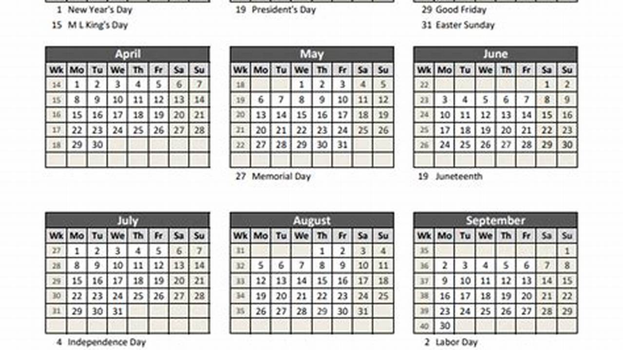 2024 Weeks Calendar Excel Spreadsheet Free